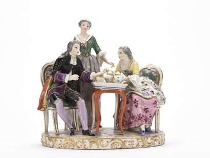 null MEISSEN 

Groupe en porcelaine, le joueurs de cartes

19ème siècle