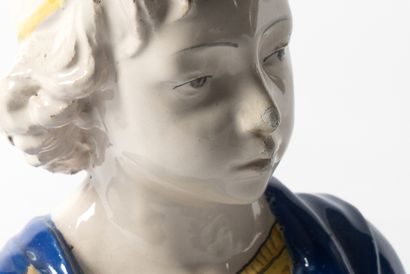 null Dans le gout de DELLA ROBBIA

Buste 

H. 19 cm 

(éclats et manques)