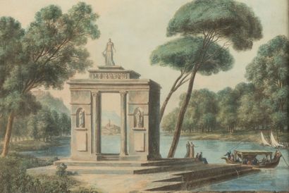 null Ecole italienne 19ème siècle

Vue de lac avec un arc de Triomphe

27 x 33 c...