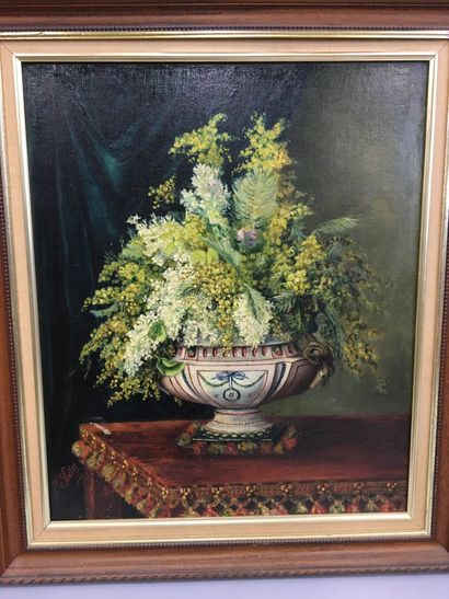 null SATIN

Bouquet de fleurs sur une table

huile sur toile 

signée en bas à gauche

55...