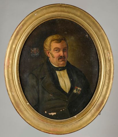 Ecole française XIXème 
Portrait d'un général...