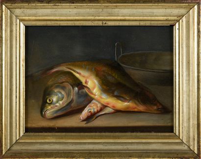 null Saintin François JOZAN (1797-1867) 

Paire de nature morte aux poissons

Huiles...