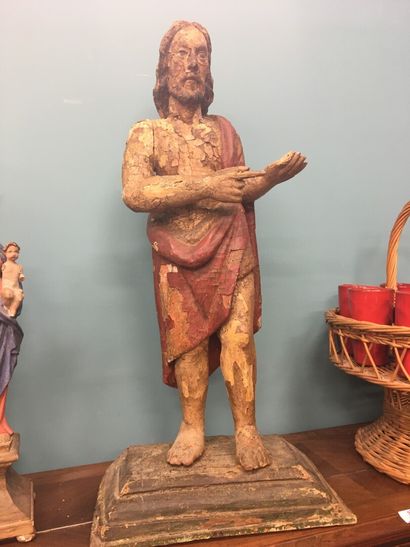 null Christ en bois polychrome

H : 77 cm

Manques