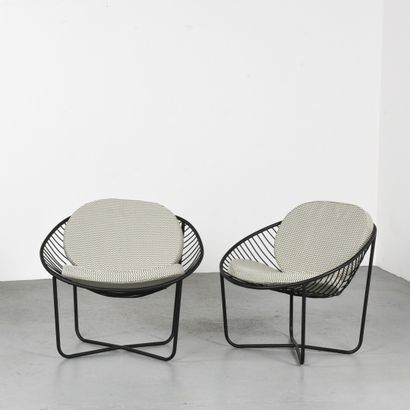 null Jean Louis BONNANT (XX ème)



Paire de fauteuils en forme de corbeille en fil...