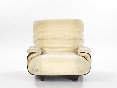 null Michel DUCAROY (1925 - 2009) 

Paire de fauteuils modèle Marsala à coque en...