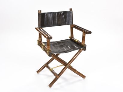 null In the spirit of John MC GUIRE

Folding armchair with bamboo-like uprights finished...