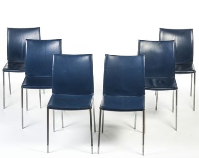 null Roberto BARBIERI (1942-2012)

Suite de six chaises modèle Lia à garniture en...