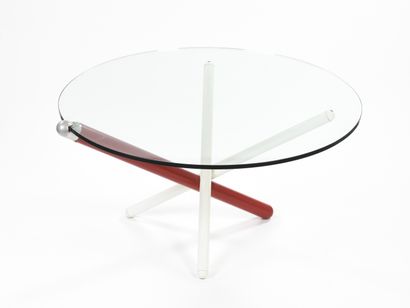 null ROSENTHAL édition

Table ronde à plateau circulaire en verre transparent reposant...