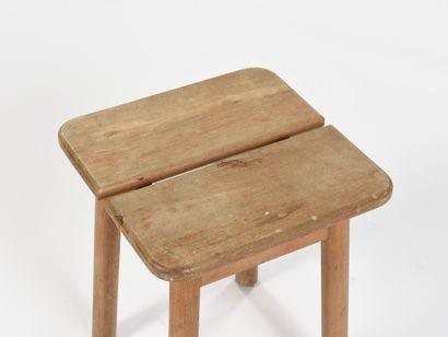 null Pierre GAUTIER DELAYE (1923-2006) 

Suite of four stools with central cut-out...