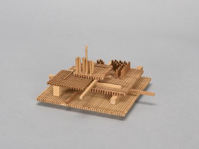 null G.OFFREDI

Architect's model in Balsa wood in its methacrylate box. 

Label:...