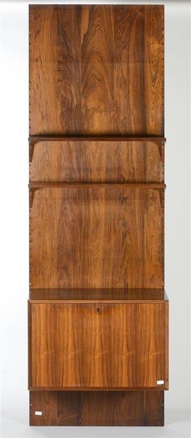 null Poul CADOVIUS (1911-2011) 

Wall bookcase with two panels in Rio rosewood veneer.

It...