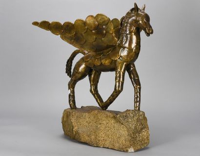 null Faust GOMEZ (XX-XXI ème)

Sculpture représentant une cheval ailé reposant sur...