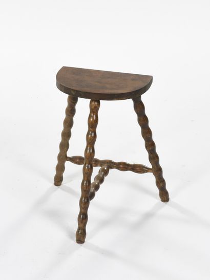 null French work 1960

Suite of seven stools and a sellette in turned wood.



H:...