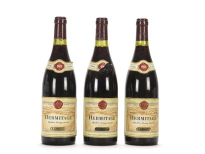 null 3 B HERMITAGE Rouge (e.l.a; 1 clm.a. partiellement lisible) Guigal 1989