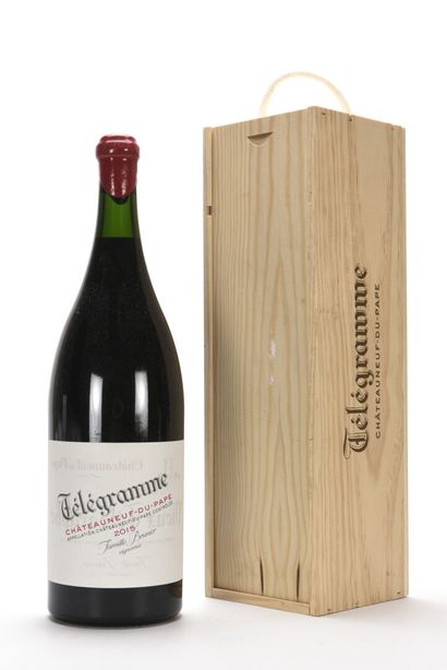 null 1 JERO CHÂTEAUNEUF DU PAPE TÉLEGRAMME Rouge (Caisse Bois d'origine) Famille...