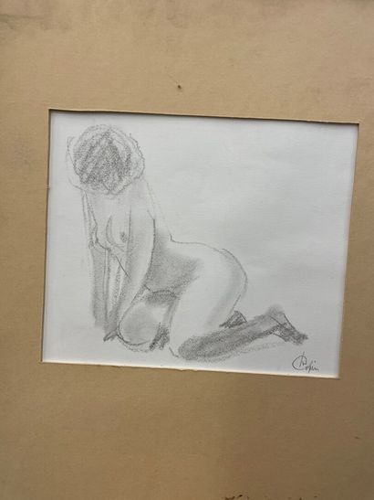 null Femme accroupie

dessin au crayon sur papier

signé

24 x28 cm