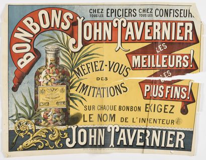 Bonbon John TAVERNIER, 
60 x 80 cm 
(déchirure...