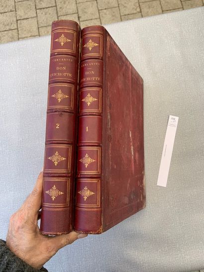 null Cervantès. Don Quichotte. Illustrations de Gustave Doré. 2 volumes in-folio,...