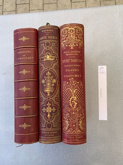 null Un ensemble de 3 volumes in-4 XIXe bien reliés : Paul Lacroix XVIIIe siècle...