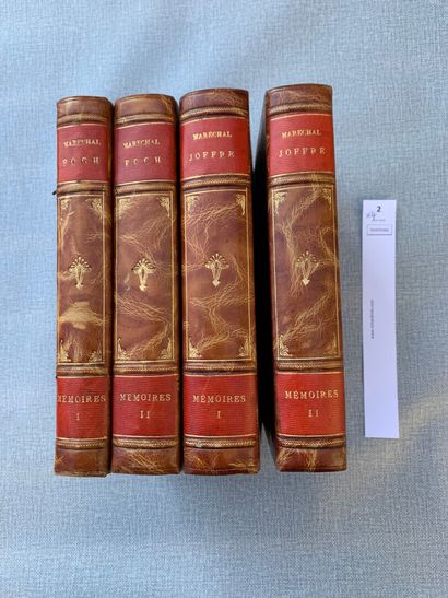 null Un ensemble de 4 volumes : Mémoires de Joffre (2 volumes) et les Mémoires de...