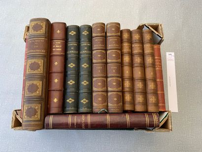 null 12 volumes reliés XIXe dont : Les contes de Schmidt ; Les Antonins par le Comte...