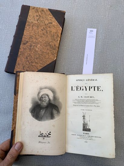 null [Egyptologie]. Clot-Bey. Aperçu général sur l'Egypte. 2 volumes in-8 reliés...