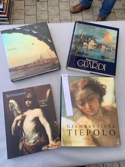 null Un ensemble de 4 livres d'art relatifs à des peintres italiens : Tiepolo, Francesco...