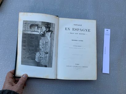 null Théophile Gautier. Voyage en Espagne. 1 volume in-4 relié cuir, orné de gravures...