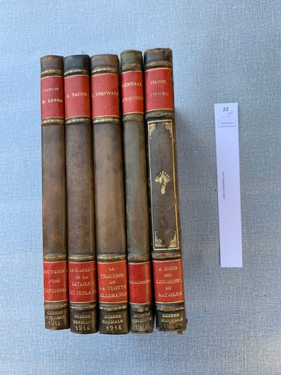 [Guerre 1914-1918]. Un ensemble de 5 volumes,...