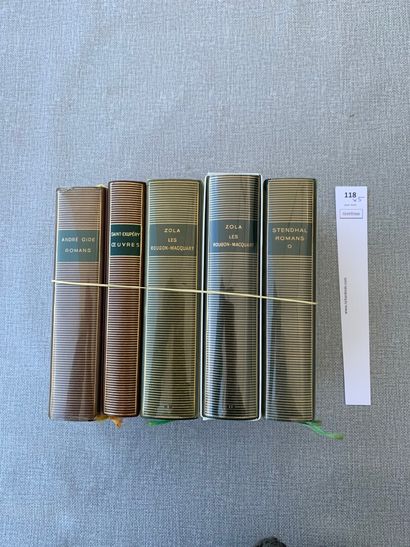 null [La Pléiade]. 5 volumes : Gide, Saint-Exupéry, Zola, Stendhal.