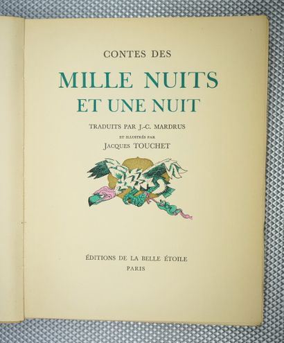 null MARDRUS (J.C.) : Contes des mille nuits et une nuits. Traduits par J.C. Mardrus...