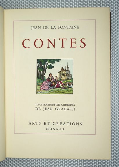 null LA FONTAINE (Jean de) : Contes. Illustrations en couleurs de Jean GRADASSI....