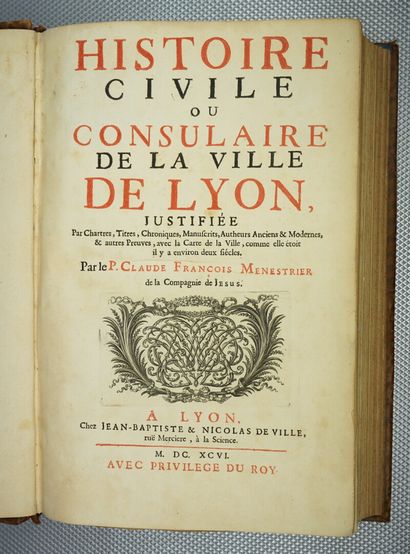 MÉNESTRIER (Claude-François) : Histoire civile...