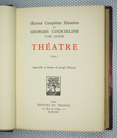 null COURTELINE (Georges) : OEuvres complètes illustrées. Aquarelles et dessins de...