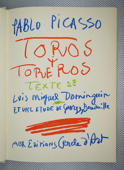 null [PICASSO (Pablo)] (1881-1973) et DOMINGUIN (Luis-Miguel) : Toros y Toreros....