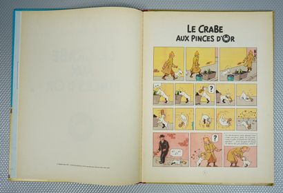 null Le Crabe aux pinces d'or. 1960. 4ème plat B27. Dos toilé rouge, pages de garde...