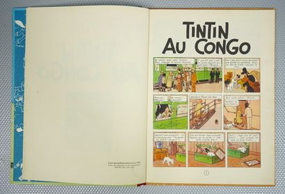 null TINTIN au Congo. 1952. 4ème plat B6. Dos toilé rouge, papier de garde bleu foncé.



Très...