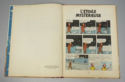 null L'Etoile mystérieuse. 1954. 4ème plat B9. Dos toilé rouge, papier de garde bleu...