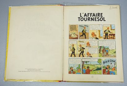 null L'Affaire Tournesol. 1956. EO française (imp. Danel). 4ème plat B19. Dos toilé...