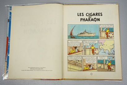 null Les Cigares du Pharaon. 1955. EO française de la version couleurs. 4ème plat...