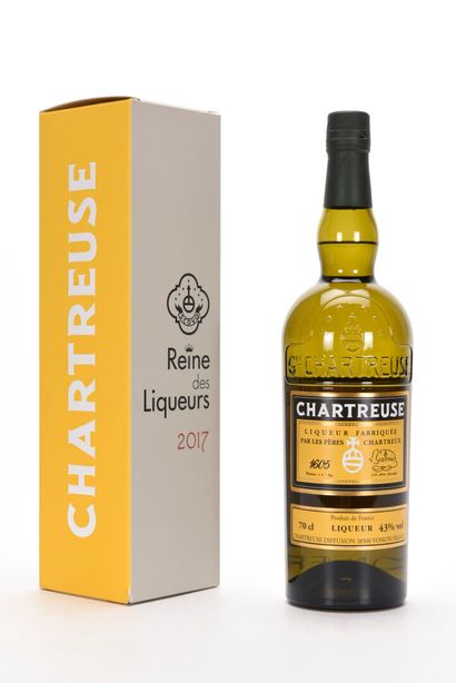 null 1 B CHARTREUSE JAUNE LA REINE DES LIQUEURS Édition limitée 70 cl 43% (étui)...