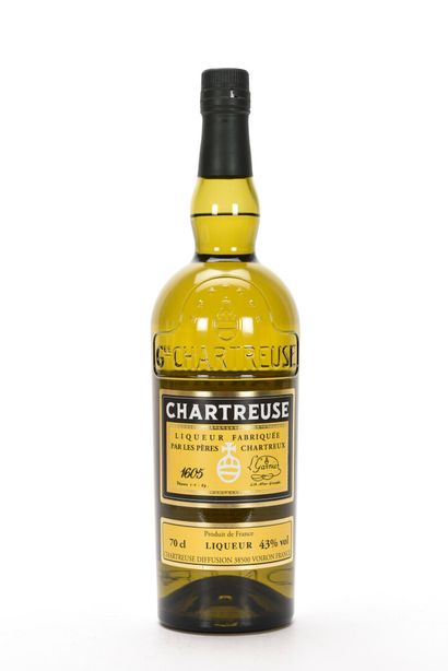 null 1 B CHARTREUSE JAUNE LA REINE DES LIQUEURS Édition limitée 70 cl 43% (étui)...