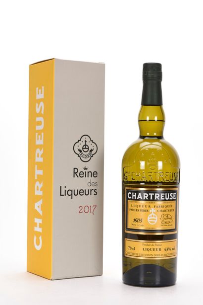 null 1 B CHARTREUSE JAUNE LA REINE DES LIQUEURS Édition limitée 70 cl 43% (étui)...