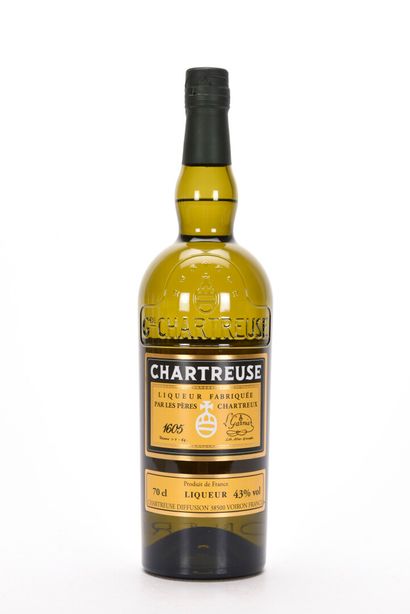 null 1 B CHARTREUSE JAUNE LA REINE DES LIQUEURS Édition limitée 70 cl 43% (étui)...