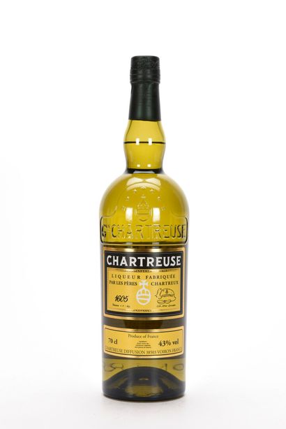 null 1 B CHARTREUSE JAUNE LA REINE DES LIQUEURS Édition limitée 70 cl 43% (étui)...