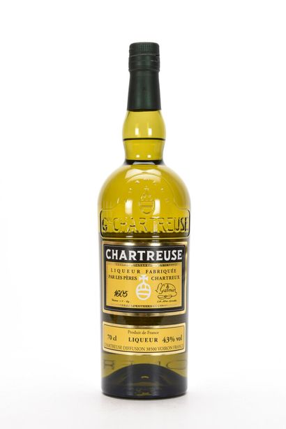 null 1 B CHARTREUSE JAUNE LA REINE DES LIQUEURS Édition limitée 70 cl 43% (étui)...