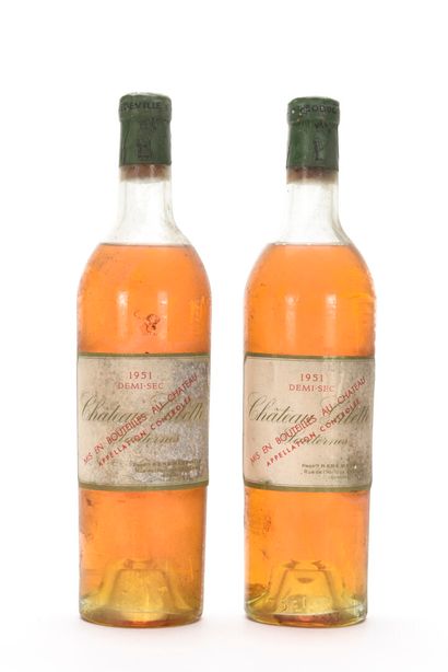 null 2 B CHATEAU GILETTE DEMI-SEC (H.E; e.t.h; c.c. légères) Sauternes 1951