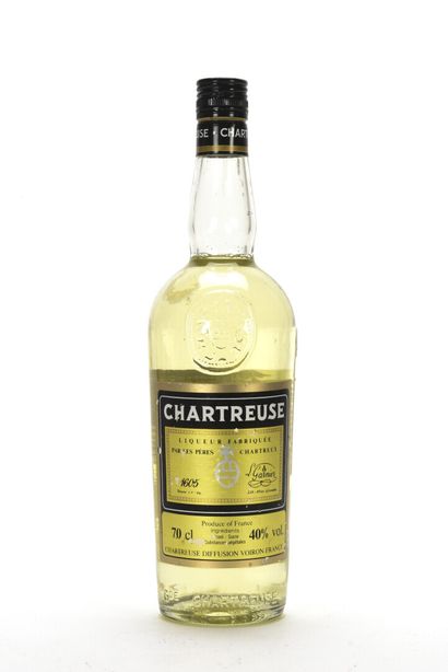 null 1 B CHARTREUSE JAUNE VOIRON PÉRIODE 1992-2006 70 cl 40% (5,5 cm; e.a.; capsule...