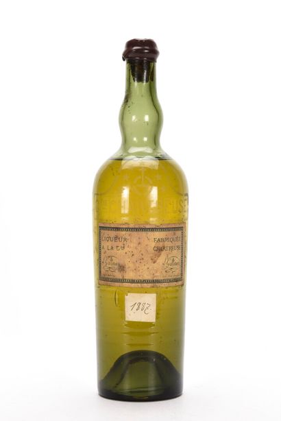 null 1 B CHARTREUSE BLANCHE FOURVOIRIE PÉRIODE 1886-1900 100 cl 37% (7,5 cm; e.t.h;...