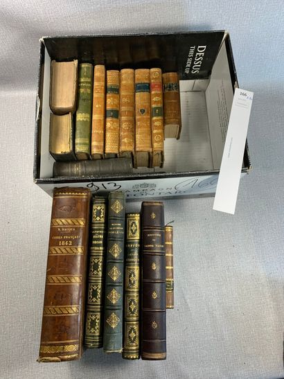 null Un ensemble de 17 volumes reliés XIXe, dont OEuvres choisies de Buffon (1858),...